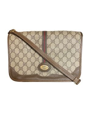 GUCCI Sherry Line Vintage Web Classic GG Supreme Logo Crossbody Bag Purse